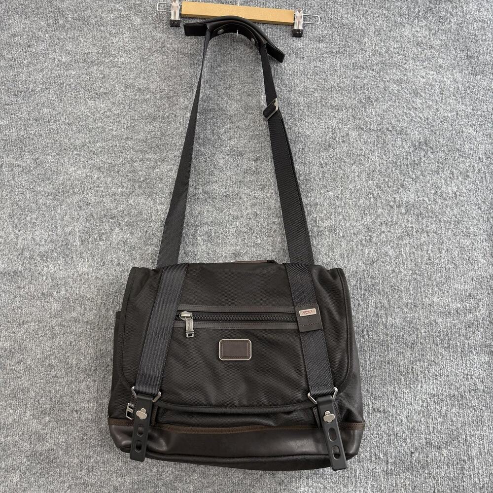 Tumi Alpha Bravo Foster Messenger Bag Black Laptop Business Office Work Travel